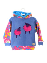 Load image into Gallery viewer, Kid's fleece hoodie with pink sheep