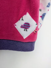 Load image into Gallery viewer, Kid's pink fleece hoodie with flower