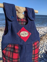 Load image into Gallery viewer, Kid's fleece dungaree navy blue Royal Stewart