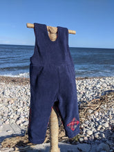 Load image into Gallery viewer, Kid's fleece dungaree navy blue Royal Stewart