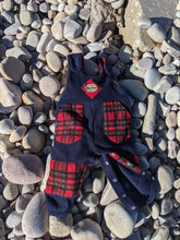 Load image into Gallery viewer, Kid's fleece dungaree navy blue Royal Stewart