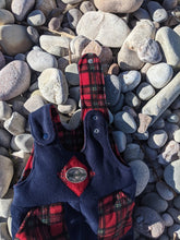 Load image into Gallery viewer, Kid's fleece dungaree navy blue Royal Stewart