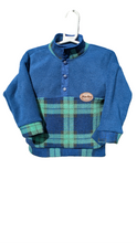 Load image into Gallery viewer, Popper top navy blue/Black watch tartan
