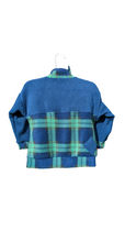 Load image into Gallery viewer, Popper top navy blue/Black watch tartan
