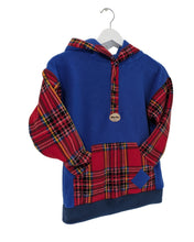 Load image into Gallery viewer, Cobalt blue hooded popper top
