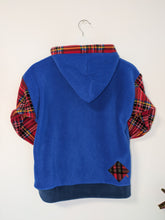 Load image into Gallery viewer, Cobalt blue hooded popper top
