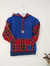 Load image into Gallery viewer, Cobalt blue hooded popper top
