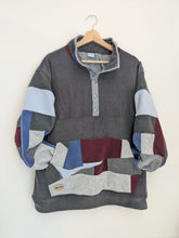Load image into Gallery viewer, Patchwork popper top, greys.
