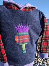 Load image into Gallery viewer, Kid&#39;s fleece hoodie with Scottish thistle
