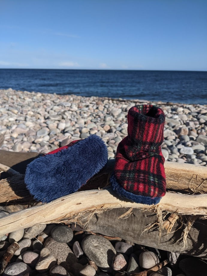 Bootie red tartan
