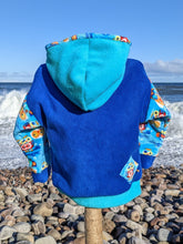 Load image into Gallery viewer, Kid&#39;s cobalt blue hoodie with owl
